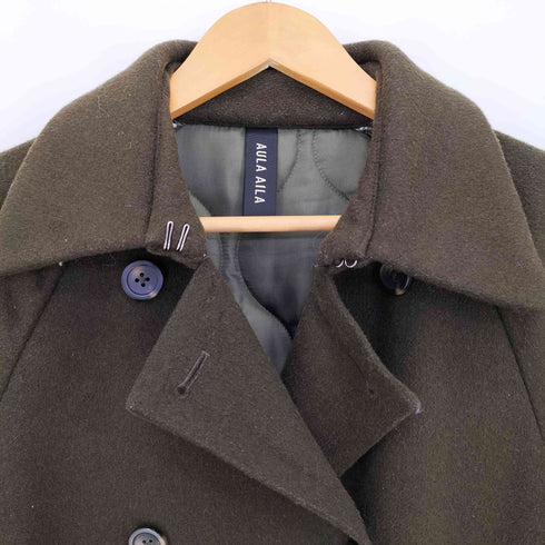 アウラアイラ AULA AILA キルティングドッキング ウール ロング トレンチコート レディース ONE SIZE